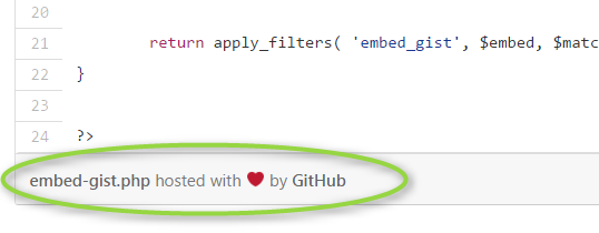 how to embed code using github gist in blog posts